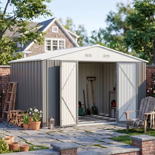 10x8 FT Outdoor Storage Shed with Floor Frame