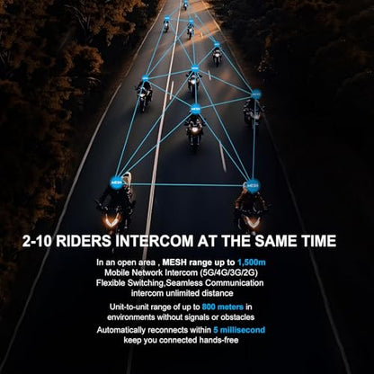 X10 Motorcycle Helmet Bluetooth Headset Speakers Headphone