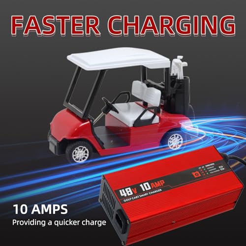 48V 10AMP Golf Cart Battery Charger for 48 Volt G29 Drive & Drive 2 Golf Carts Lead