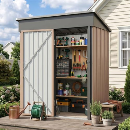 5x3 FT Shed Outdoor Waterproof Storage Shed