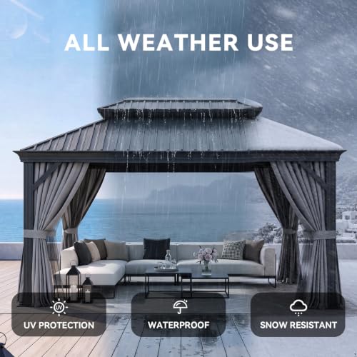 10' X 14' Hardtop Gazebo with Drainage
