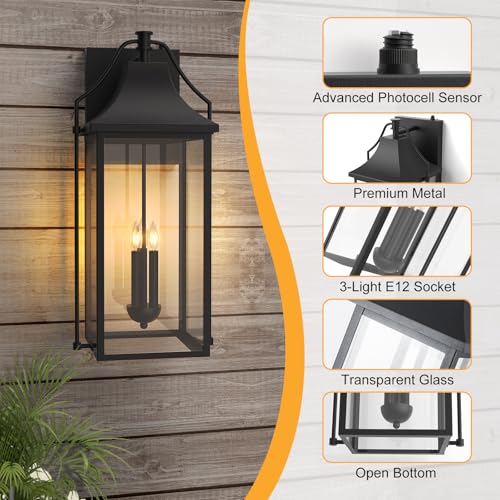 25IN Dusk to Dawn Outdoor Wall Sconce