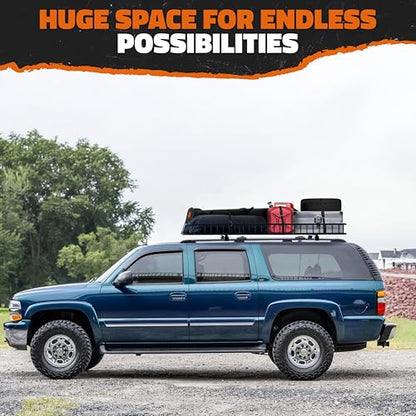 90"x50"x6" XXL Heavy Duty Roof Rack Cargo Basket 2