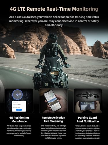 AIO 6 LTE 4G Motorcycle GPS Navigation with 6 inch Display