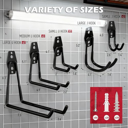 20 Pack Heavy Duty Garage Storage Hooks with Extension Cord Organizer (20 Count)