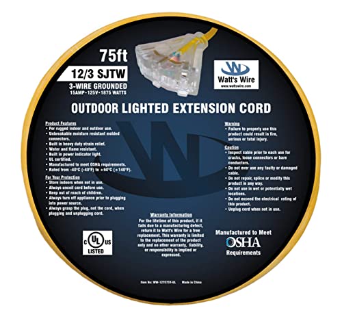 75 ft Outdoor Extension Cord