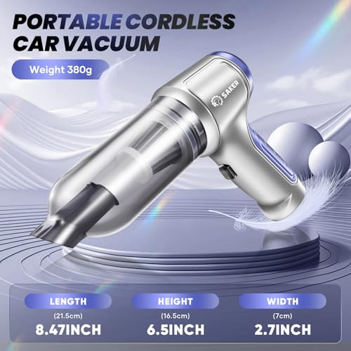 Handheld Car Vacuum Portable Cordless 15000Pa Blue