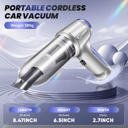 Handheld Car Vacuum Portable Cordless 15000Pa Blue