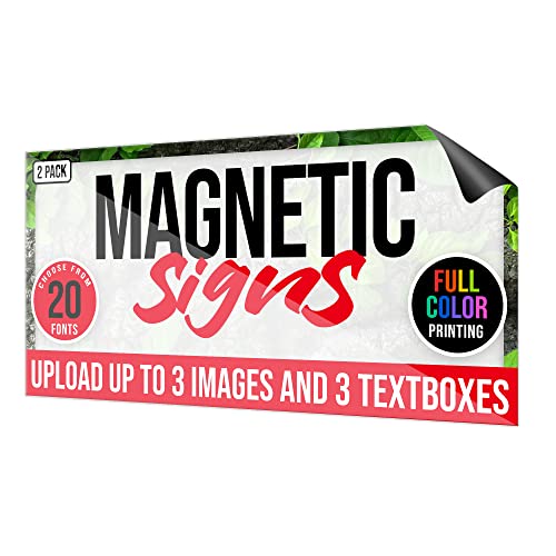 2 Pack Personalized Magnetic Signs for Vehicles