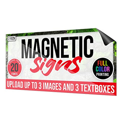 2 Pack Personalized Magnetic Signs for Vehicles