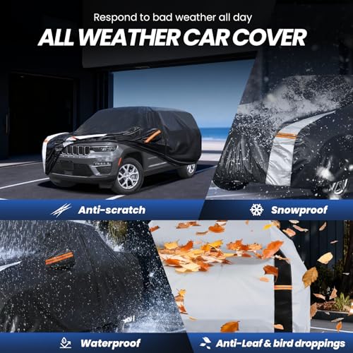 Multi Layer Car Cover Custom Fit for Jeep grand Cherokee long