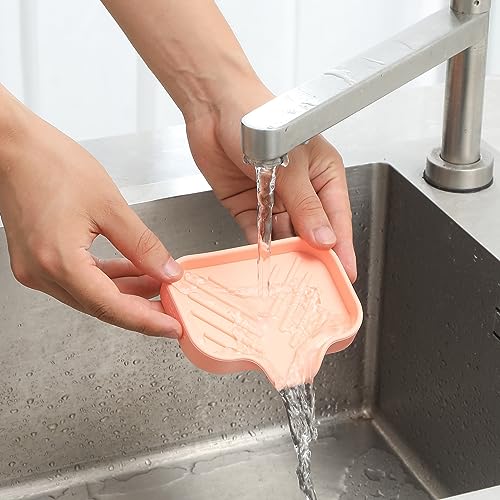 Silicone Soap Dish with Drain Spout