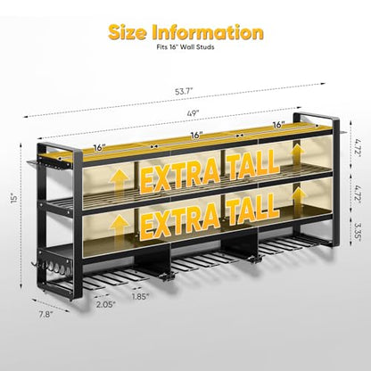 49" W Large Power Tool Organizer Wall Mount