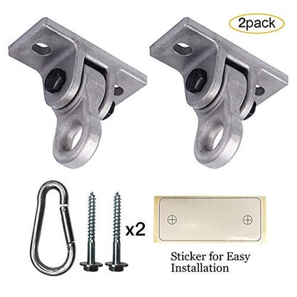 Heavy Duty Metal Color Swing Hangers Screws Bolts Included Over 5000 lb Capacity Playground Porch Yoga Seat Trapeze Wooden Sets Indoor Outdoor 2 Pack (2 Count)