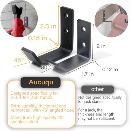 6 Packs Jack Stands Wall Mount Organizer (6 Count)