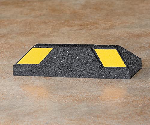 Heavy Duty Rubber Parking Stop Durable Easy to Install Reflective Parking Curb Garage Car Stopper for Indoor and Outdoor Use