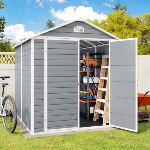 8x6 FT Outdoor Plastic Shed