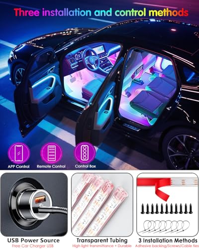 Car Interior LED Lights (4 Count)