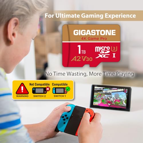 for Switch 1 Only】 GIGASTONE 1TB Micro SD Card