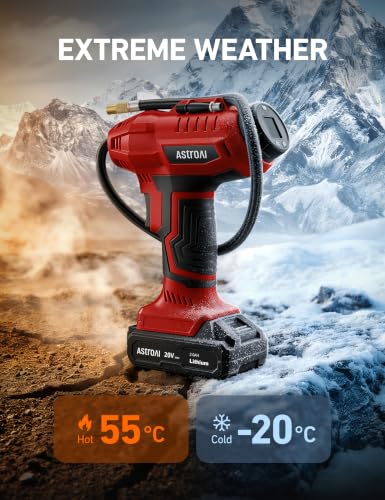 Cordless Tire Inflator Portable Air Compressor 160PSI 12VDC Battery