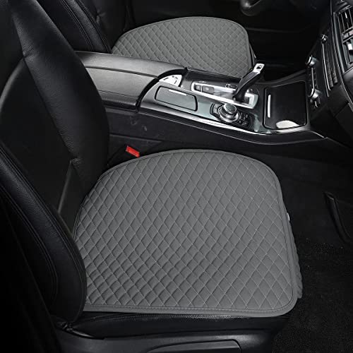 Pu Leather Car Seat Bottom Covers Protectors Include 1 Pair Front Driver Seat Pad Mat and 1 Rear Bench Cover Universal Fit 90% Vehicles