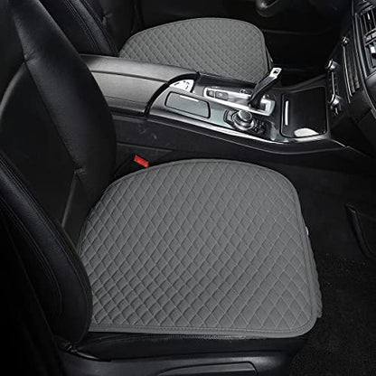Pu Leather Car Seat Bottom Covers Protectors Include 1 Pair Front Driver Seat Pad Mat and 1 Rear Bench Cover Universal Fit 90% Vehicles