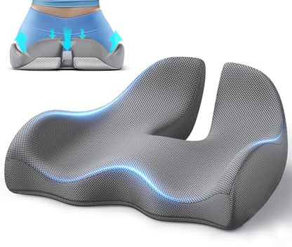 XL Ergonomic Seat Cushion Relieves Sciatica & Tailbone Pain