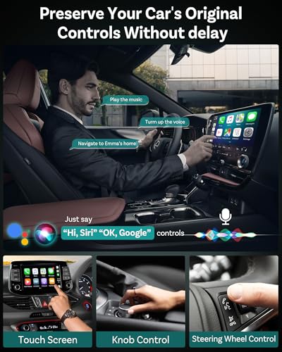 Mini Edge 2025 Wireless Carplay Adapter & Android Auto Wireless Adapter for Apple iPhone Samsung Android Phone 2