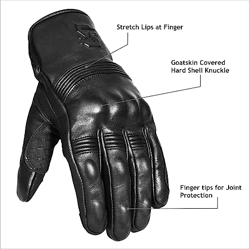 Leather Motorcycle Gloves for Men and Women