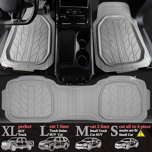Deep Dish Rubber Floor Mats for Cars Full Set (3 Count)