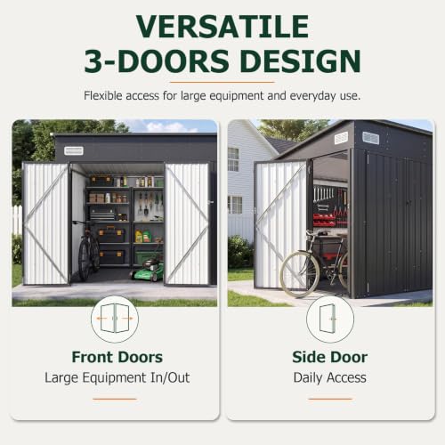 8'x12' Lean to Shed Metal Storage Shed with Floor