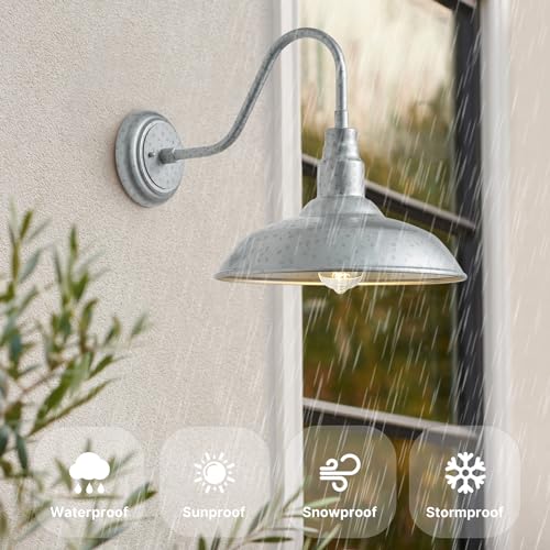 14in Outdoor Gooseneck Barn Lights for Patio