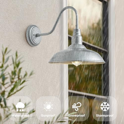14in Outdoor Gooseneck Barn Lights for Patio