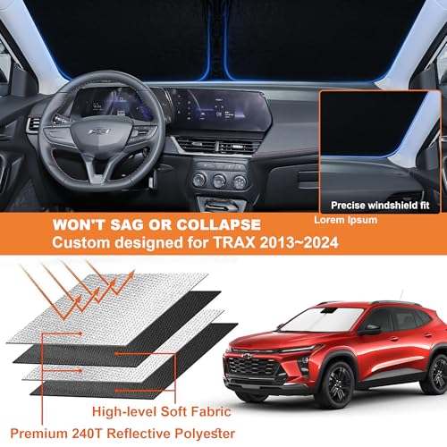 Foldable Front Windshield Sunshade fit for Chevrolet Trax 2013