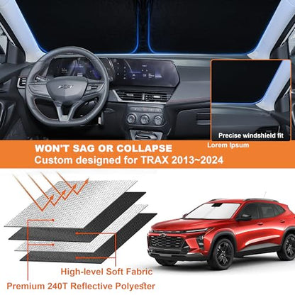 Foldable Front Windshield Sunshade fit for Chevrolet Trax 2013