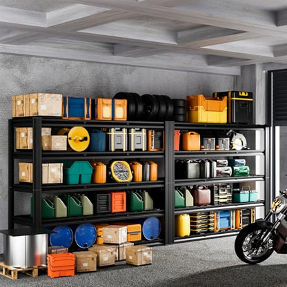 5 Tier 60" W x 20" D x 72" H Garage Shelving 30000LBS Heavy Duty Adjustable Storage Shelves Basement Industrial Shelving Units (5 Count)