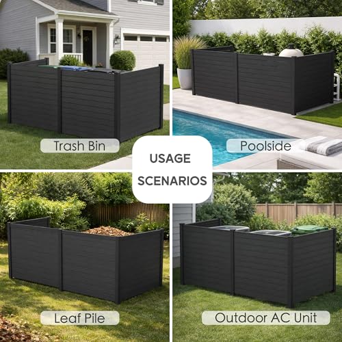 50" W x 48" H Outdoor Privacy Screen with Aluminum Posts (9600 sq inches)
