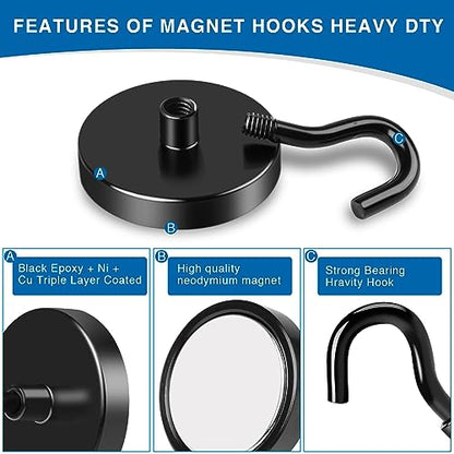 Magnetic Hooks for Cruise Cabins (6 Count)