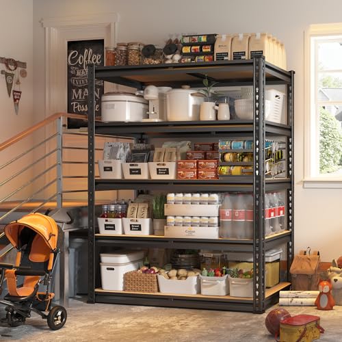 2000LBS Garage Shelving Heavy Duty 72''H Storage Shelves 5 Tier Heavy Duty Shelving (3 Count)