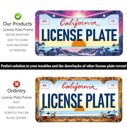 Sunset Mountain Anime License Plate Frames
