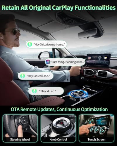 Wireless CarPlay Adapter for Apple iPhone & Android Auto Dongle