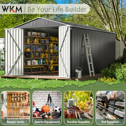 8X12 FT Outdoor Storage Shed Black