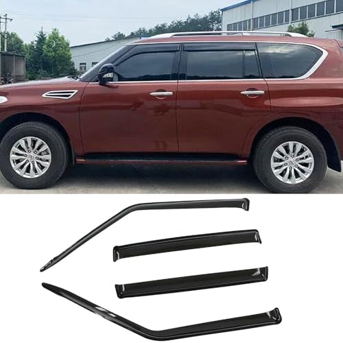 Window Visors Dark Smoke Rain Guards for 2017