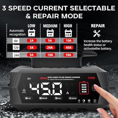 Car Battery Charger 45 Amp