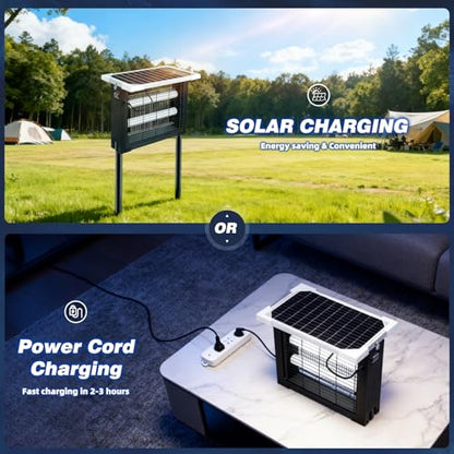 Solar Bug Zapper Outdoor for 2000 sq.ft with 13FT Extension Cord