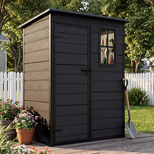 5x3 FT Outdoor Storage Shed with Reinforced Floor & Window