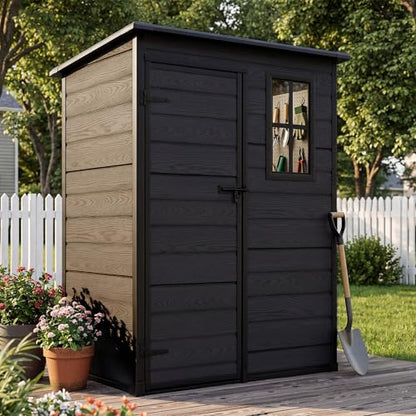 5x3 FT Outdoor Storage Shed with Reinforced Floor & Window