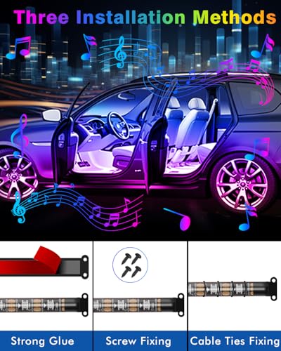 Car Led Strip Lights (4 Count)