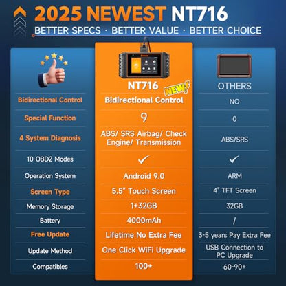 NT716 Code Reader for ABS SRS Transmission Engine