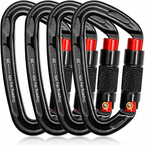 Auto Locking Carabiner Clips (4 Count)